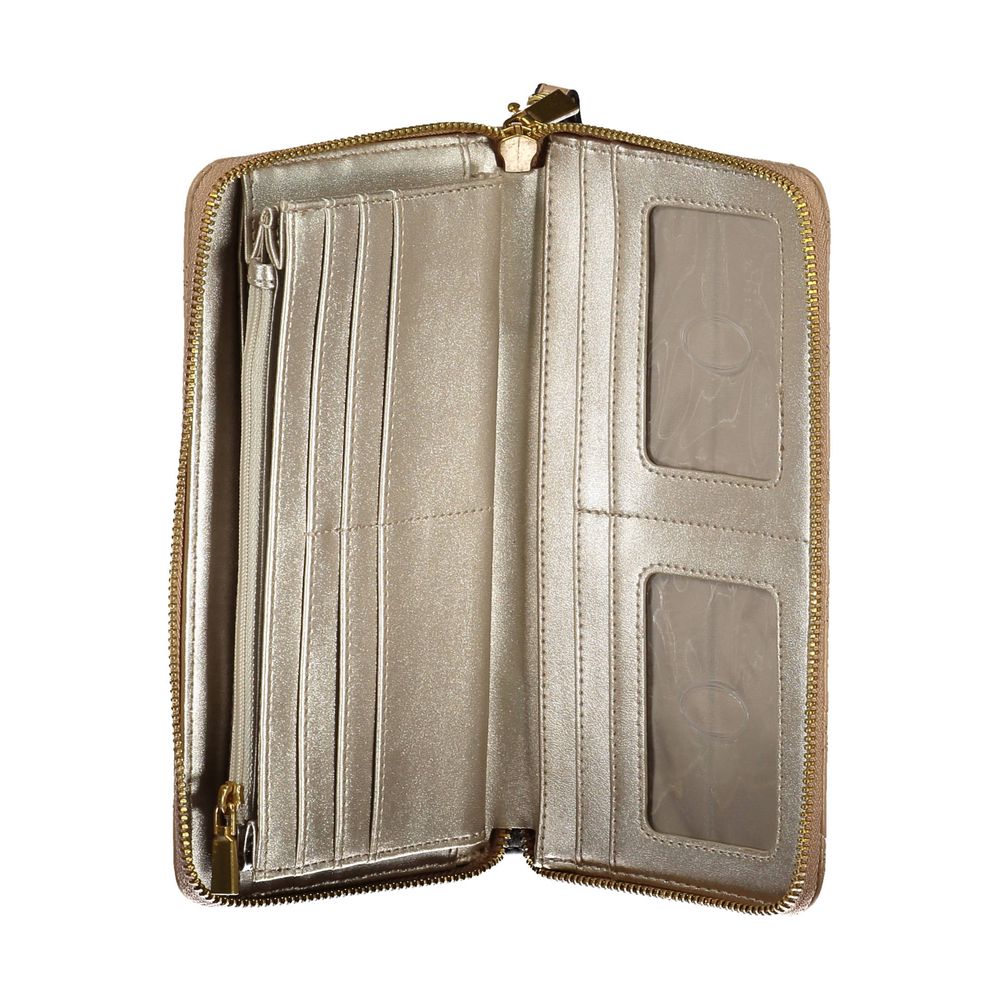 Beige Polyethylene Women Wallet