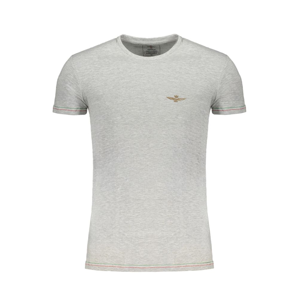 Gray Cotton Men T-Shirt