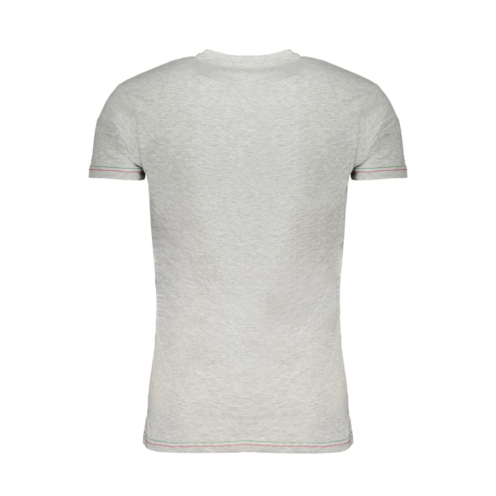 Gray Cotton Men T-Shirt