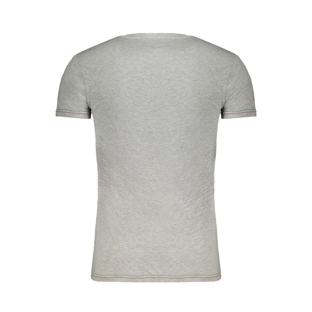 Gray Cotton Men T-Shirt