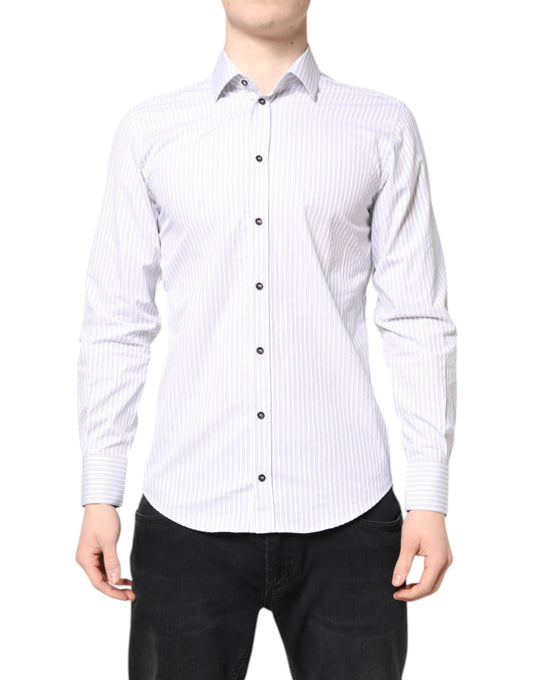 White Striped Cotton MARTINI Men Dress Shirt