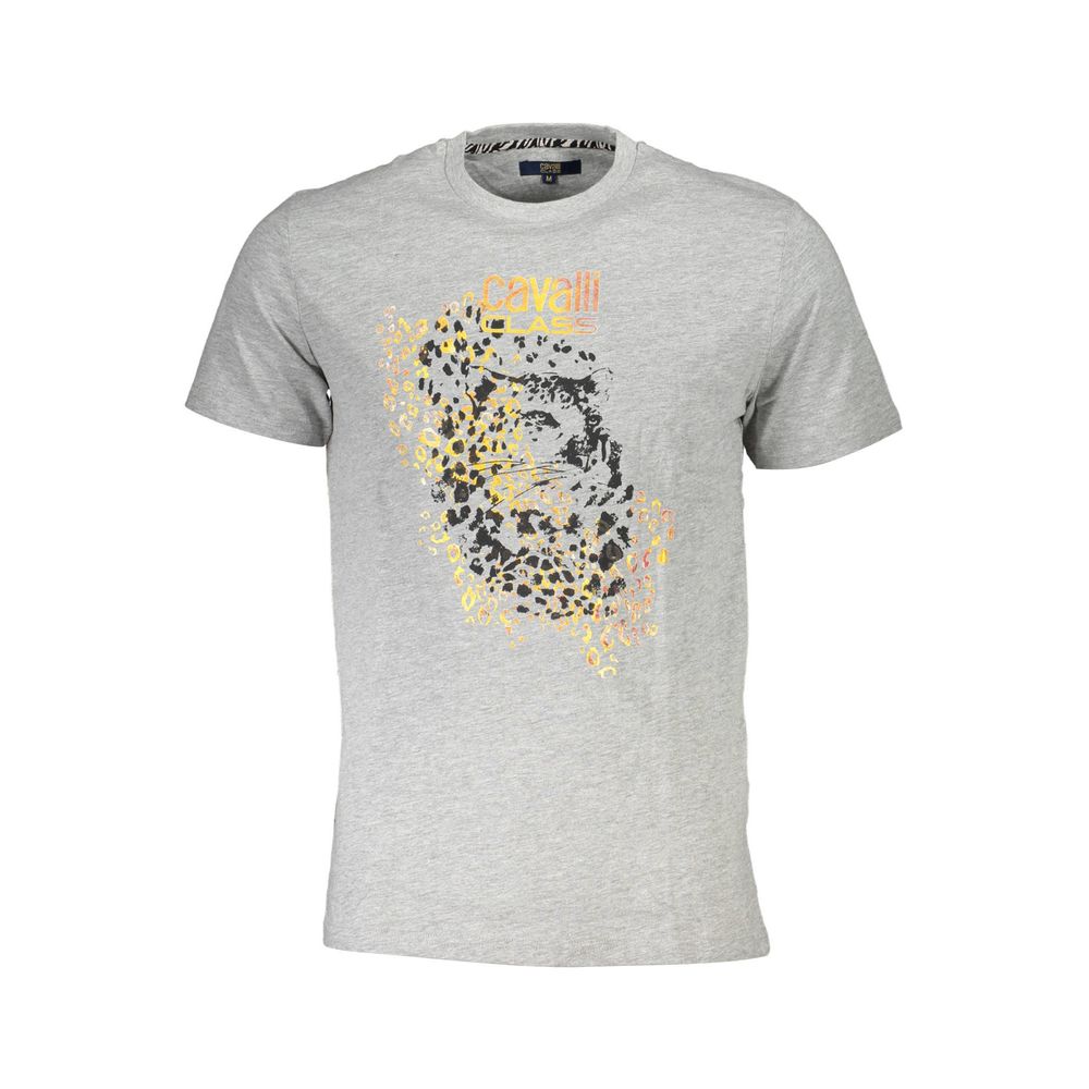 Gray Cotton Men T-Shirt