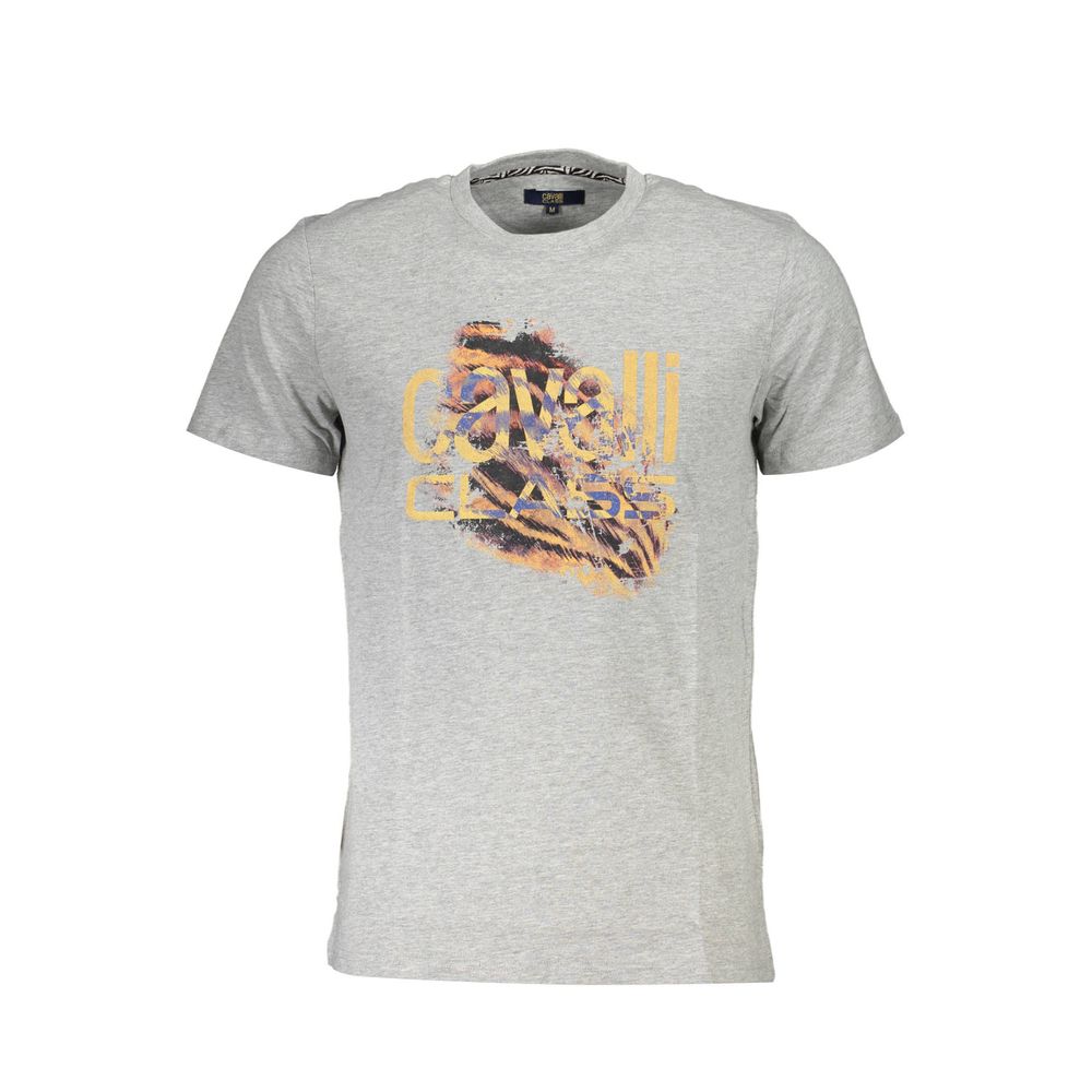 Gray Cotton Men T-Shirt