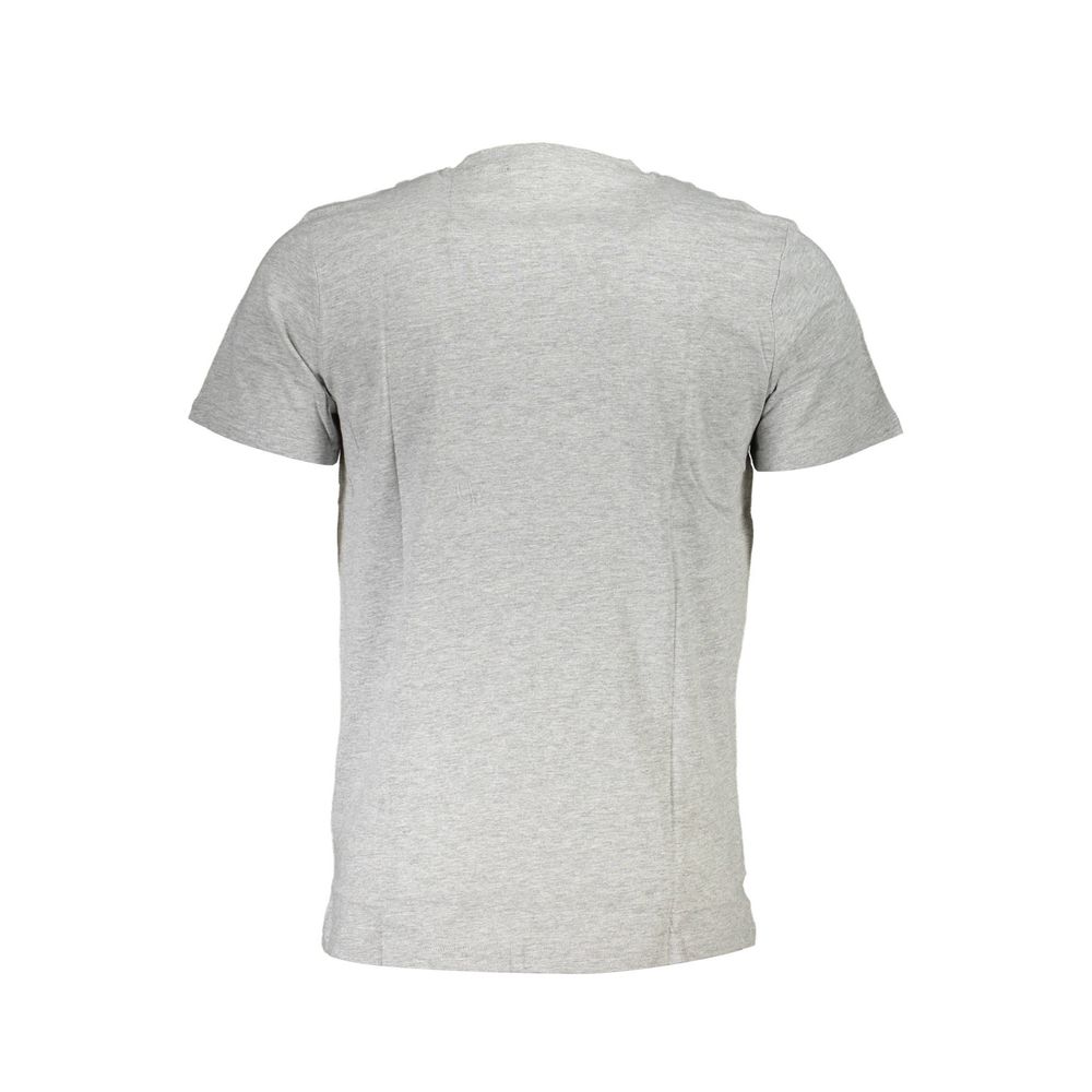 Gray Cotton Men T-Shirt