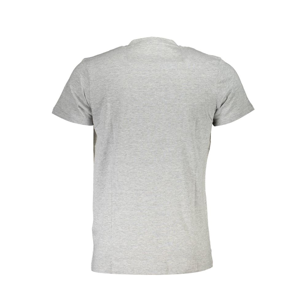 Gray Cotton Men T-Shirt
