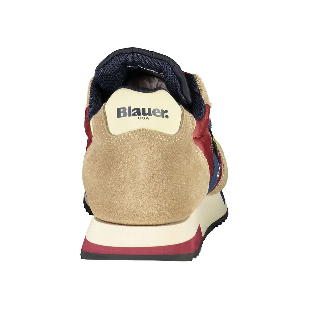 Beige Leather Men Sneaker