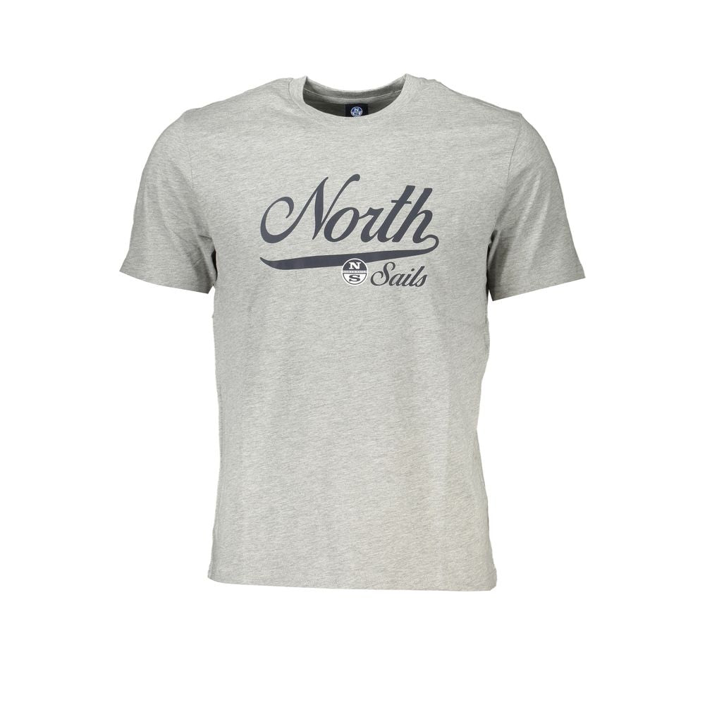 Gray Cotton Men T-Shirt