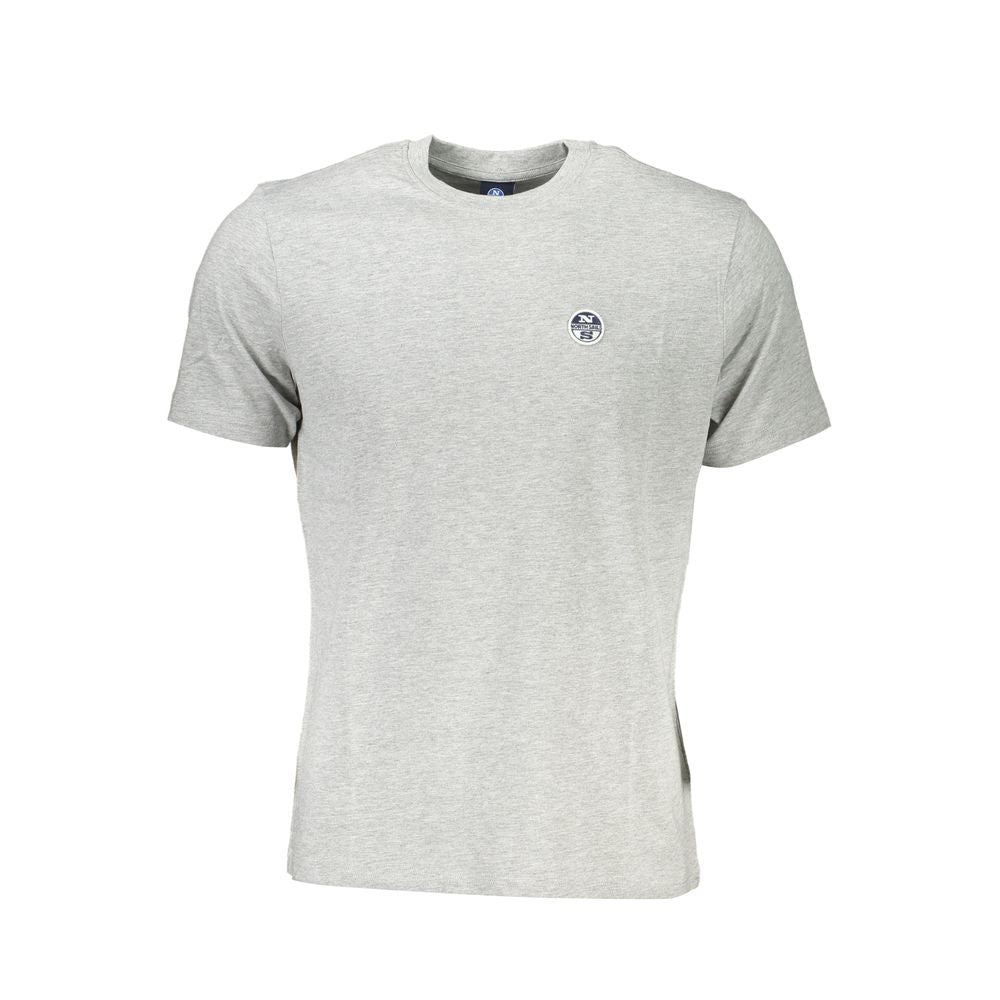 Gray Cotton Men T-Shirt