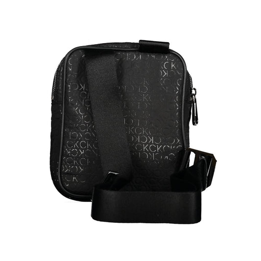 Black Polyester Men Shoulder Bag