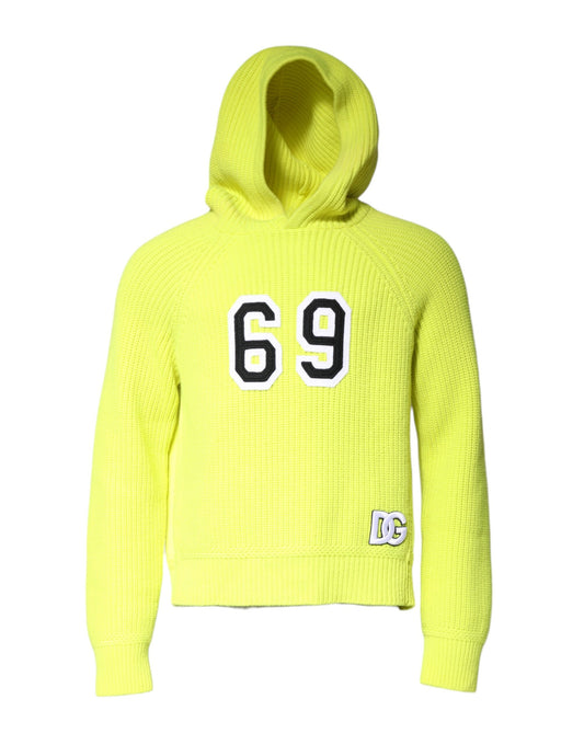 Green 69 Knit Hooded Men Pullover Sweater