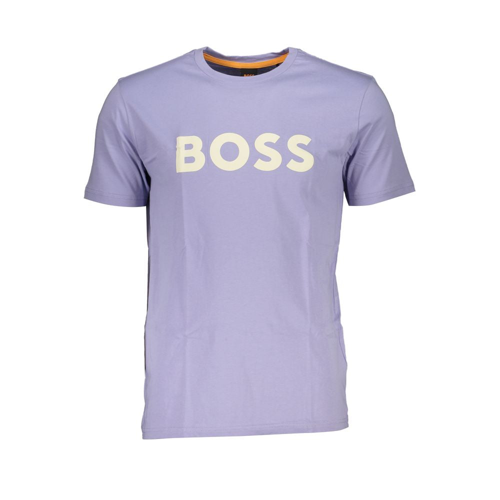 Purple Cotton Men T-Shirt
