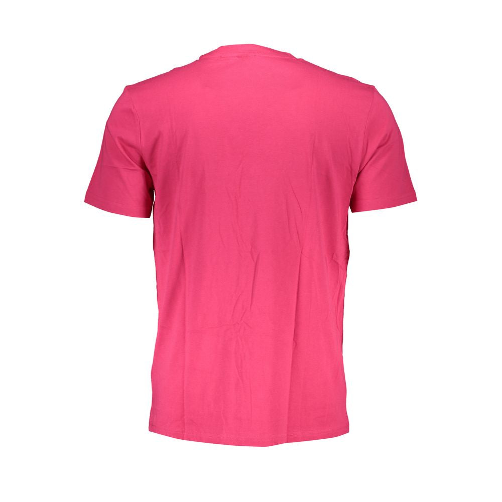 Pink Cotton Men T-Shirt