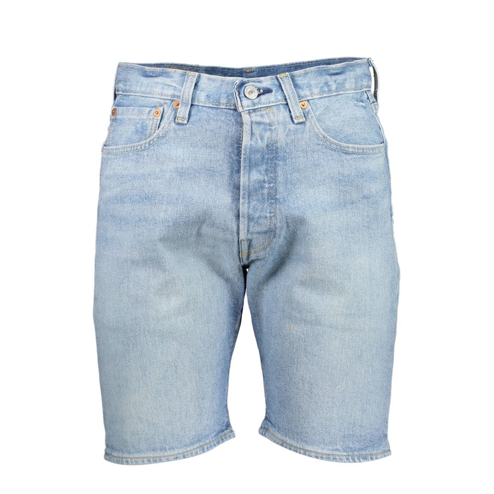 Light Blue Cotton Men Short