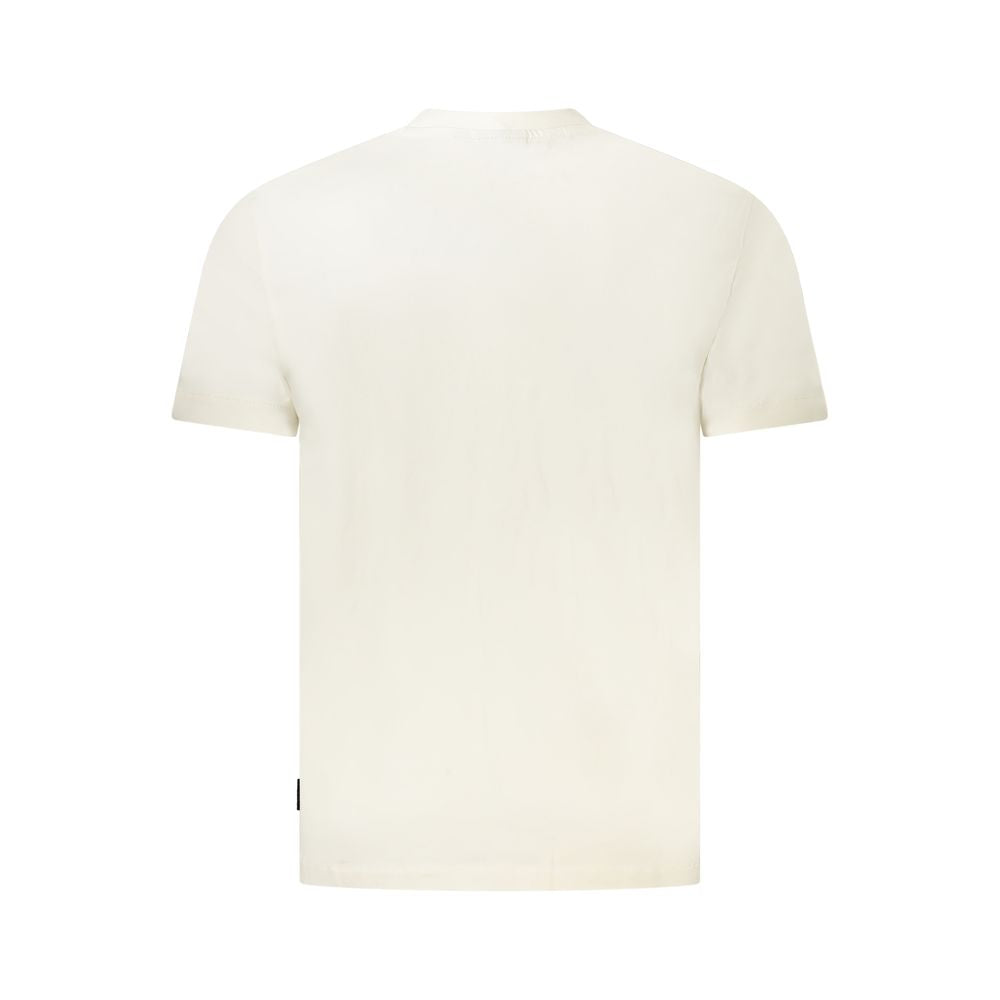 White Cotton Men T-Shirt
