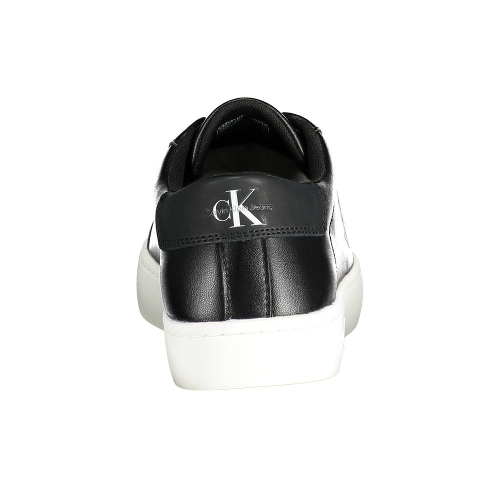 Black Polyester Men Sneaker