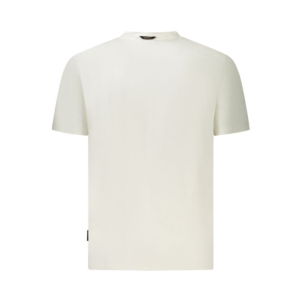 White Cotton Men T-Shirt