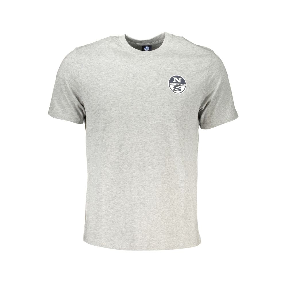 Gray Cotton Men T-Shirt