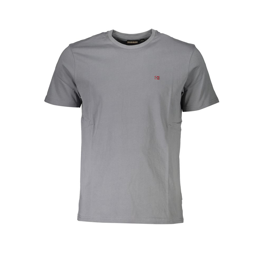 Gray Cotton Men T-Shirt