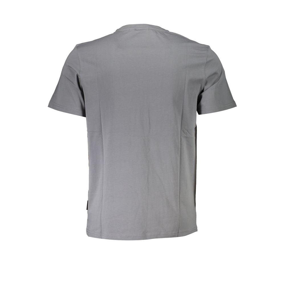 Gray Cotton Men T-Shirt