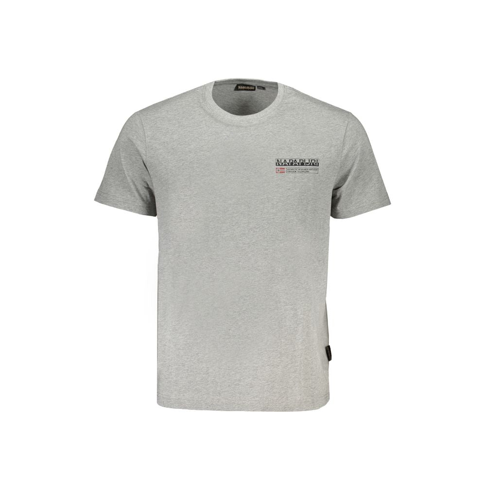 Gray Cotton Men T-Shirt