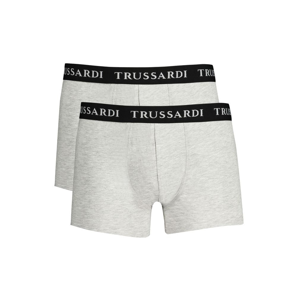 Gray Cotton Men Boxer