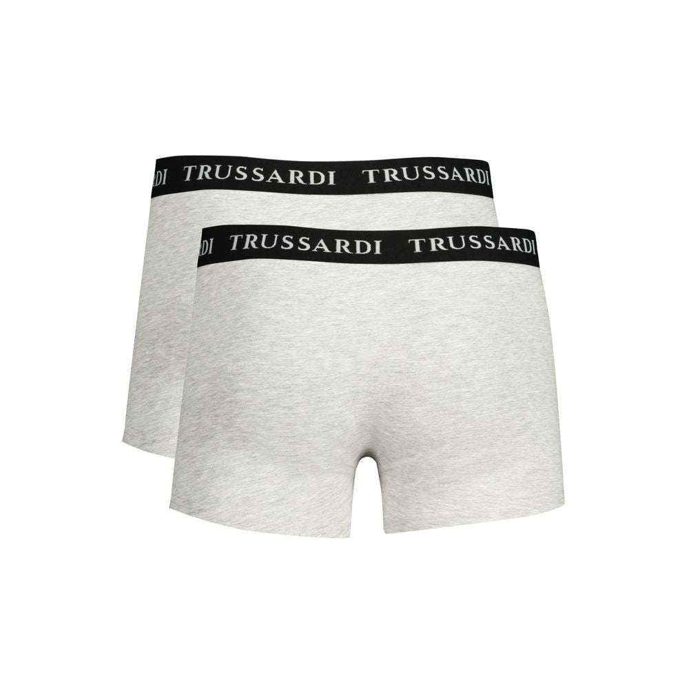 Gray Cotton Men Boxer