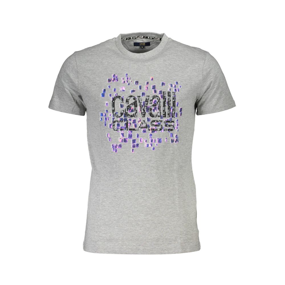 Gray Cotton Men T-Shirt