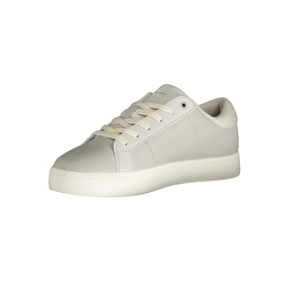 Gray Leather Men Sneaker