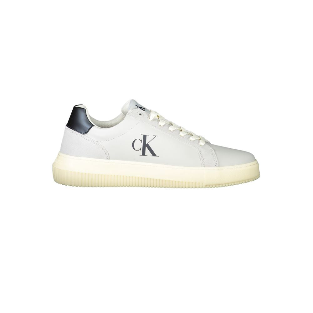 Gray Leather Men Sneaker