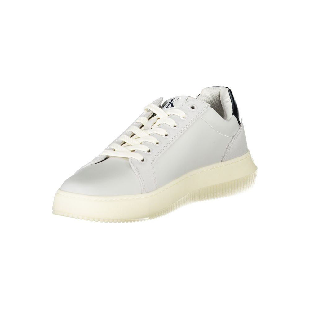 Gray Leather Men Sneaker