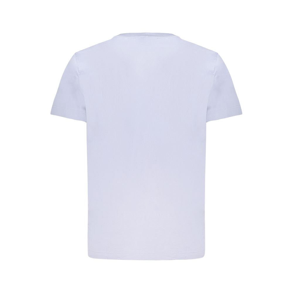 Light Blue Cotton Men T-Shirt