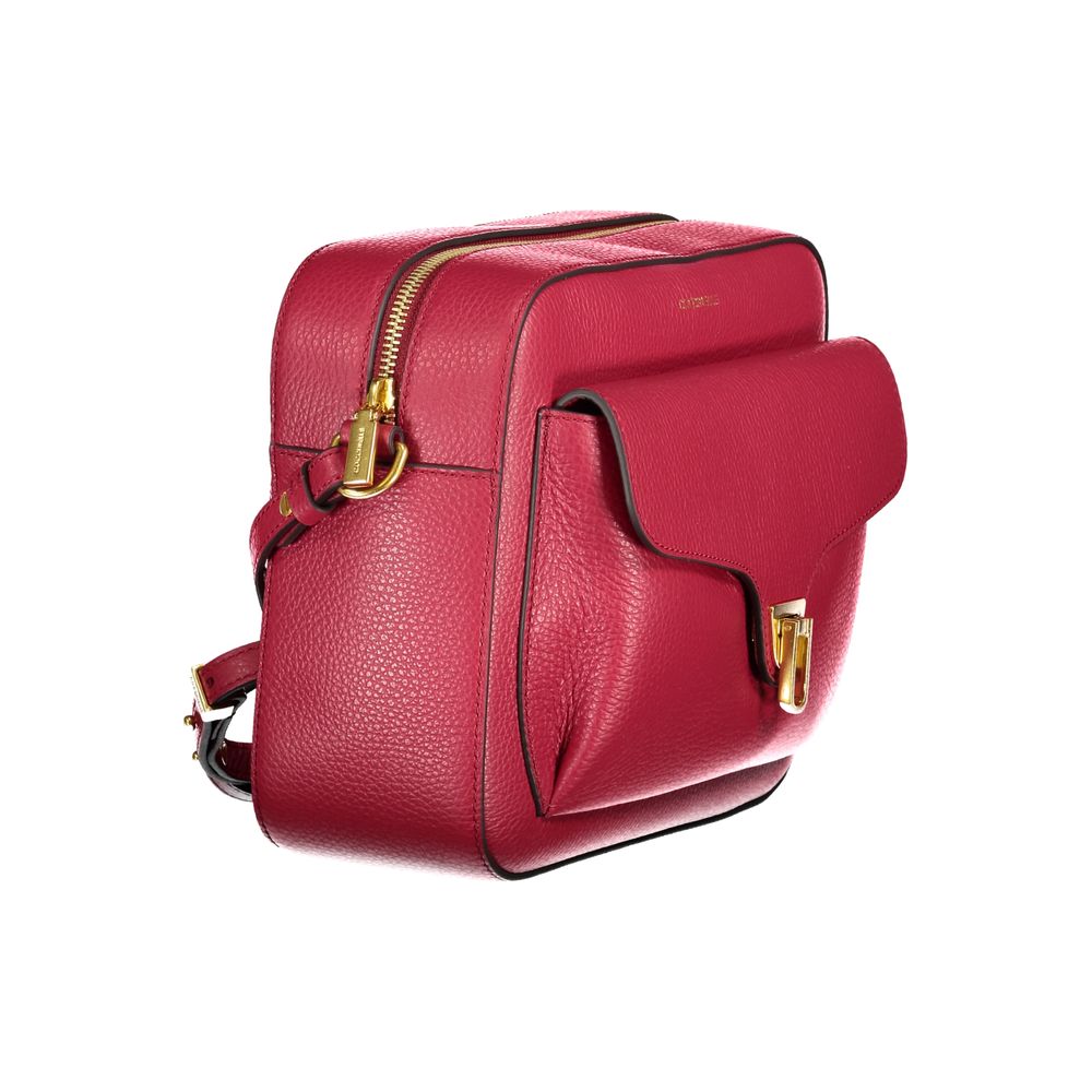 Red Leather Women Shoulder Bag