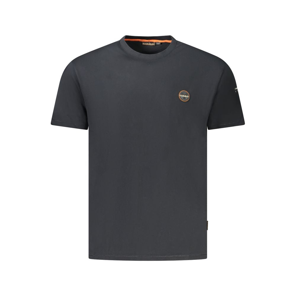 Black Cotton Men T-Shirt