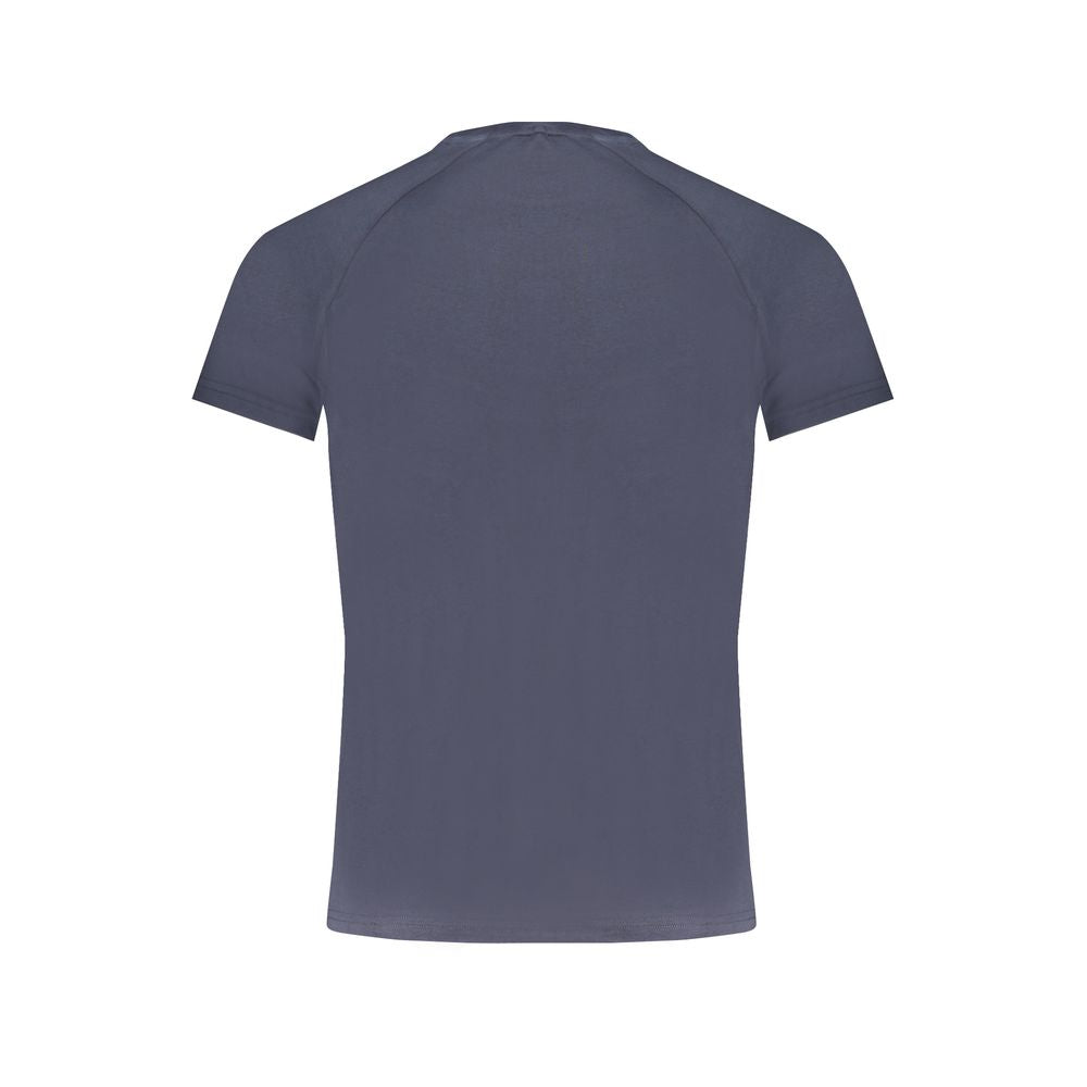 Blue Cotton Men T-Shirt