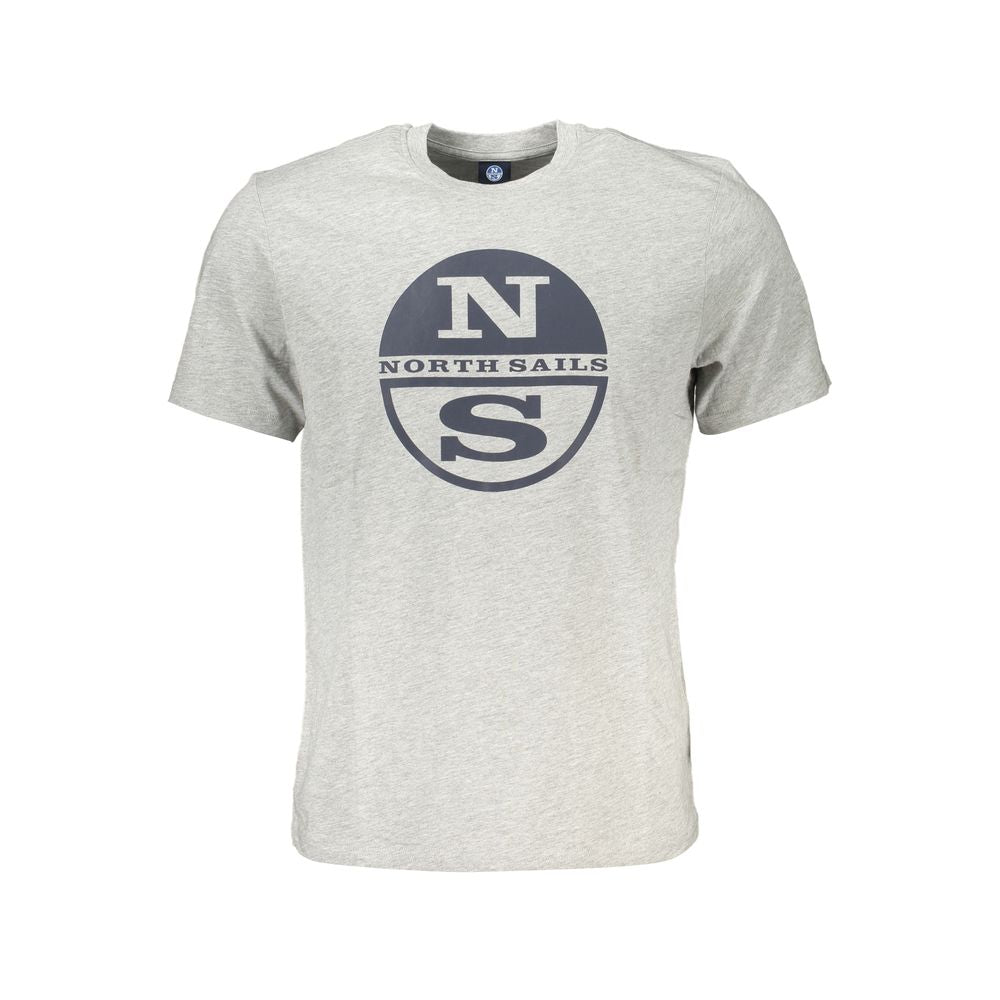 Gray Cotton Men T-Shirt
