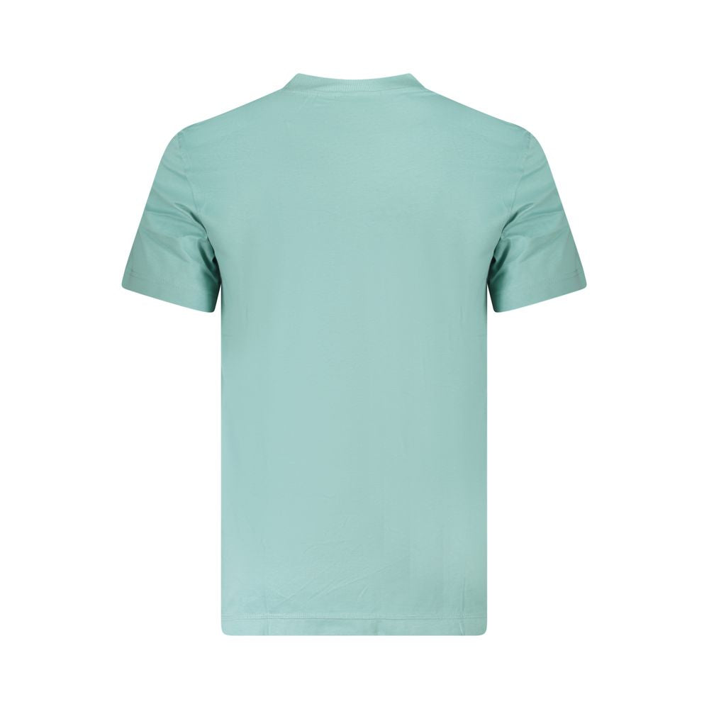 Light Blue Cotton Men T-Shirt
