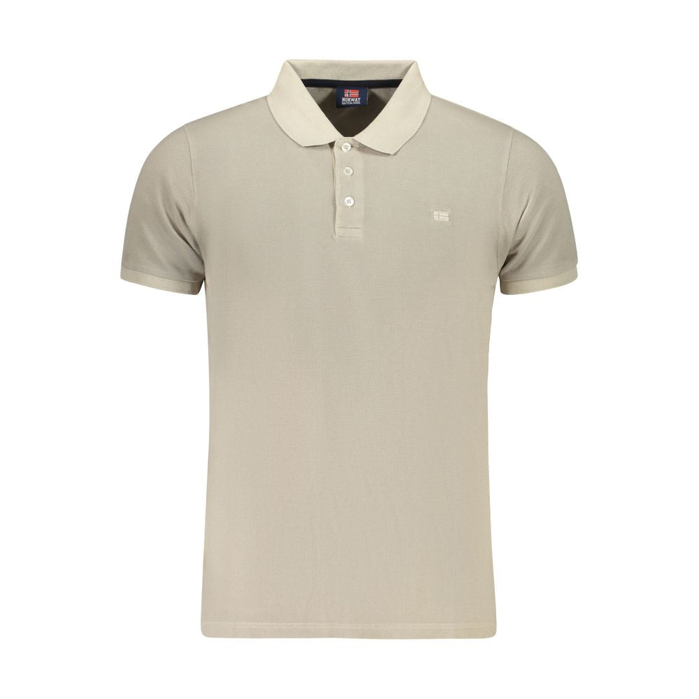 Beige Cotton Polo Shirt