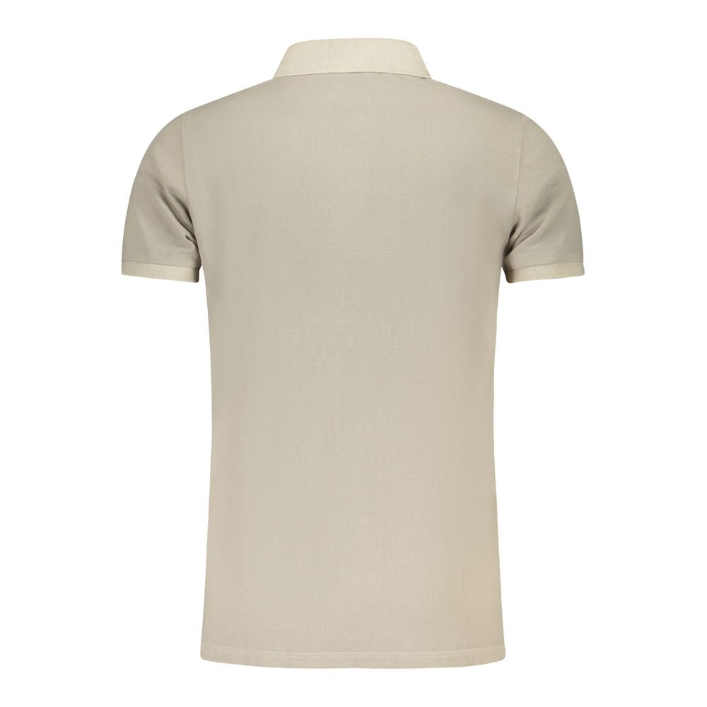 Beige Cotton Polo Shirt