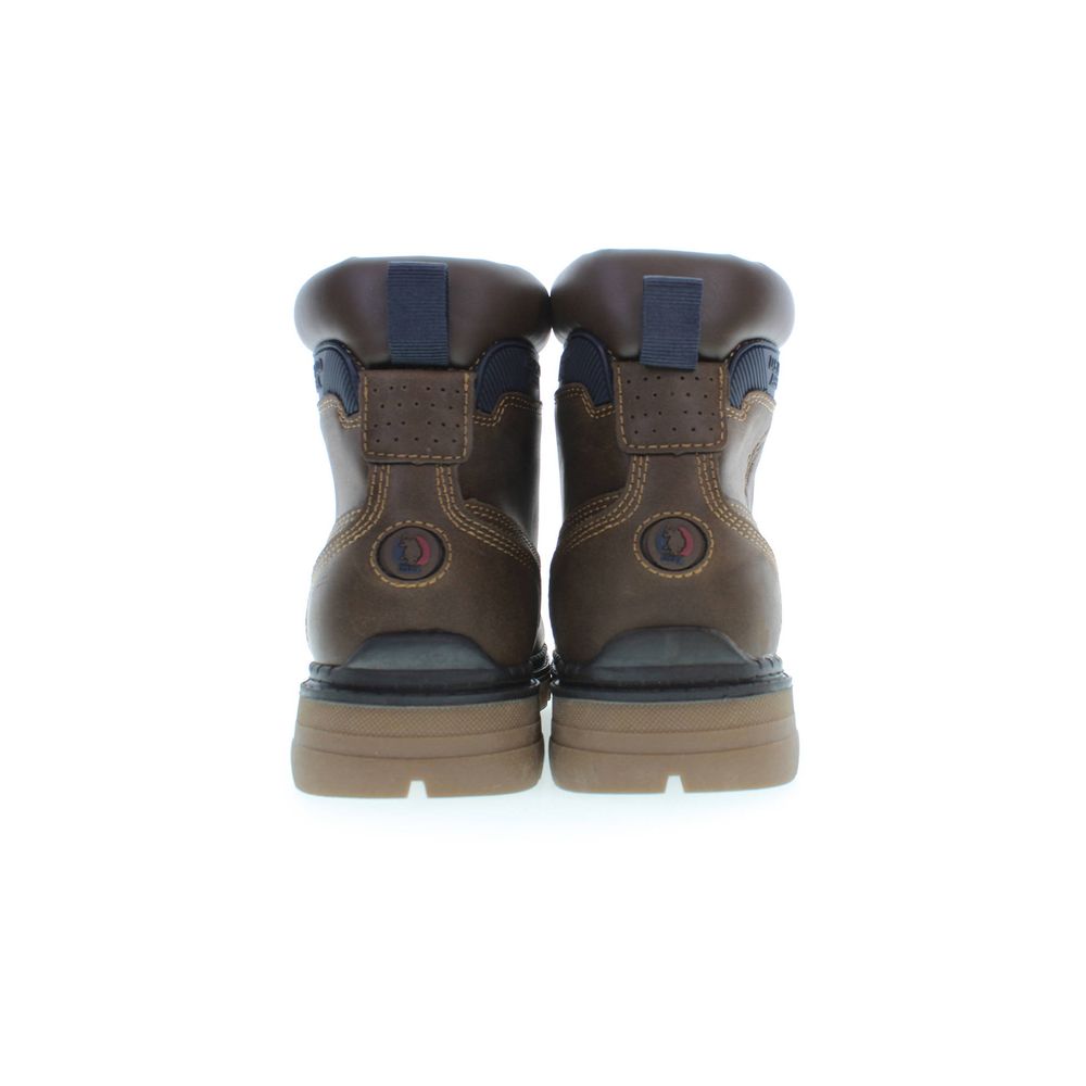 Brown Polyester Men Boot