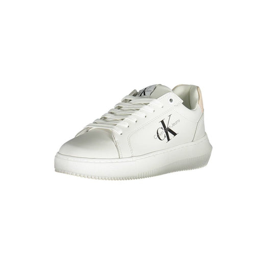 White Polyester Women Sneaker
