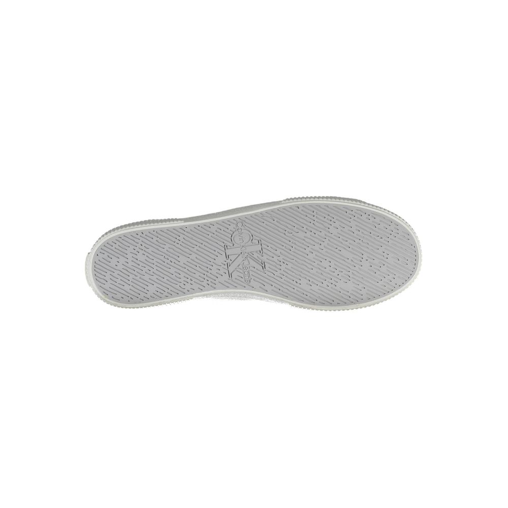 White Polyester Men Sneaker