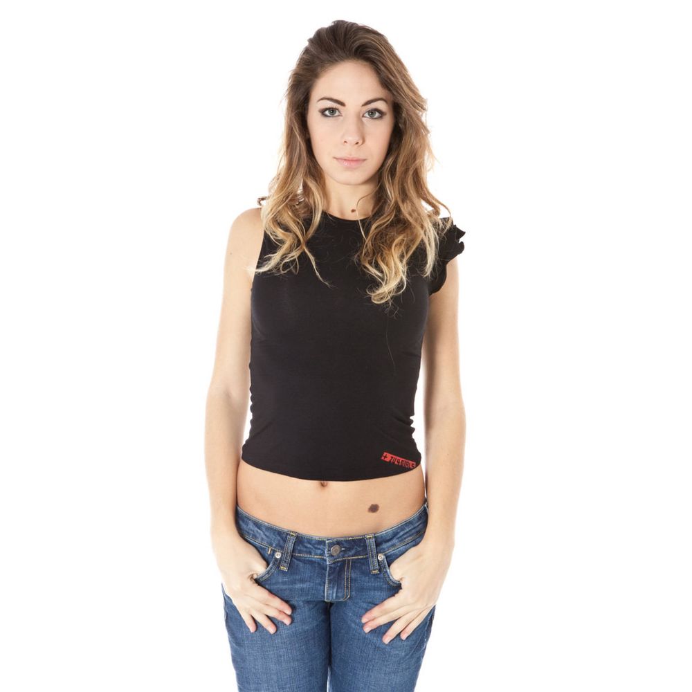Black Lycra Women T-Shirt