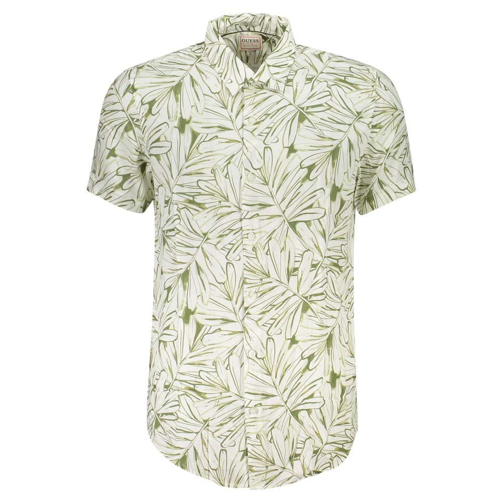 White Viscose Men Shirt