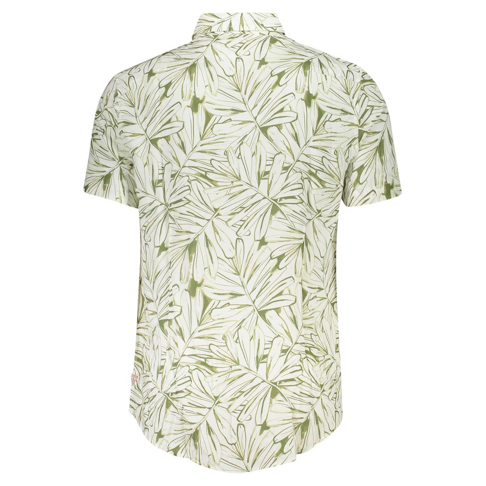 White Viscose Men Shirt