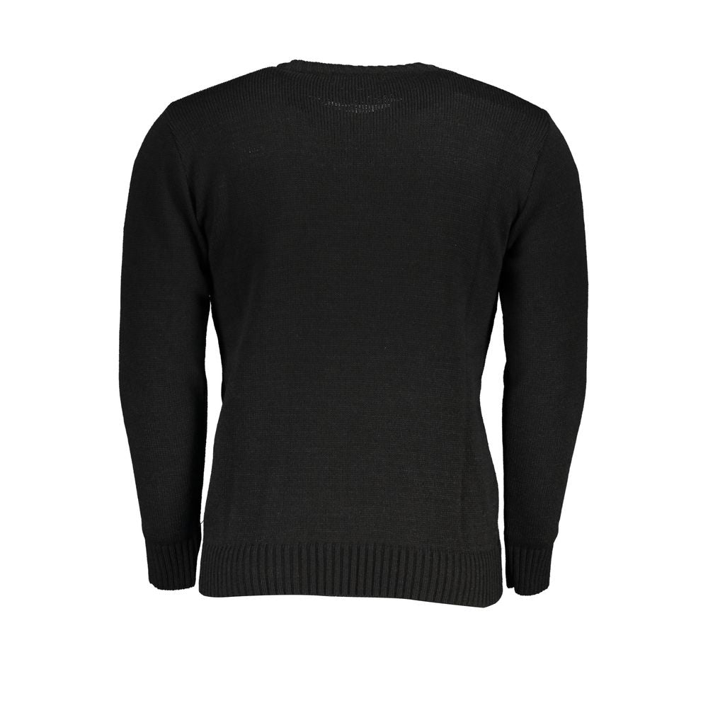Black Marabou Men Sweater