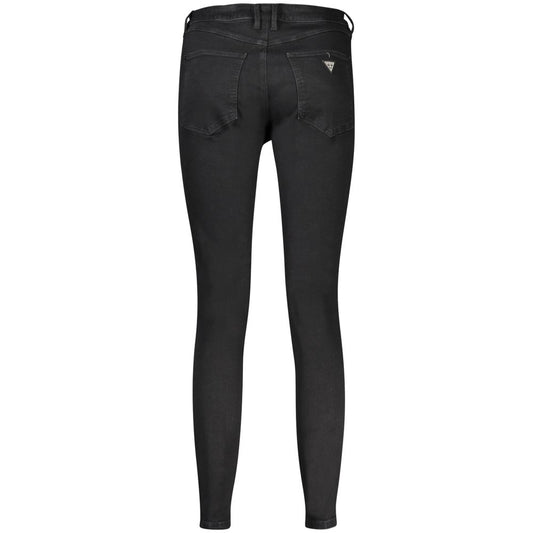 Black Cotton Skinny Jeans