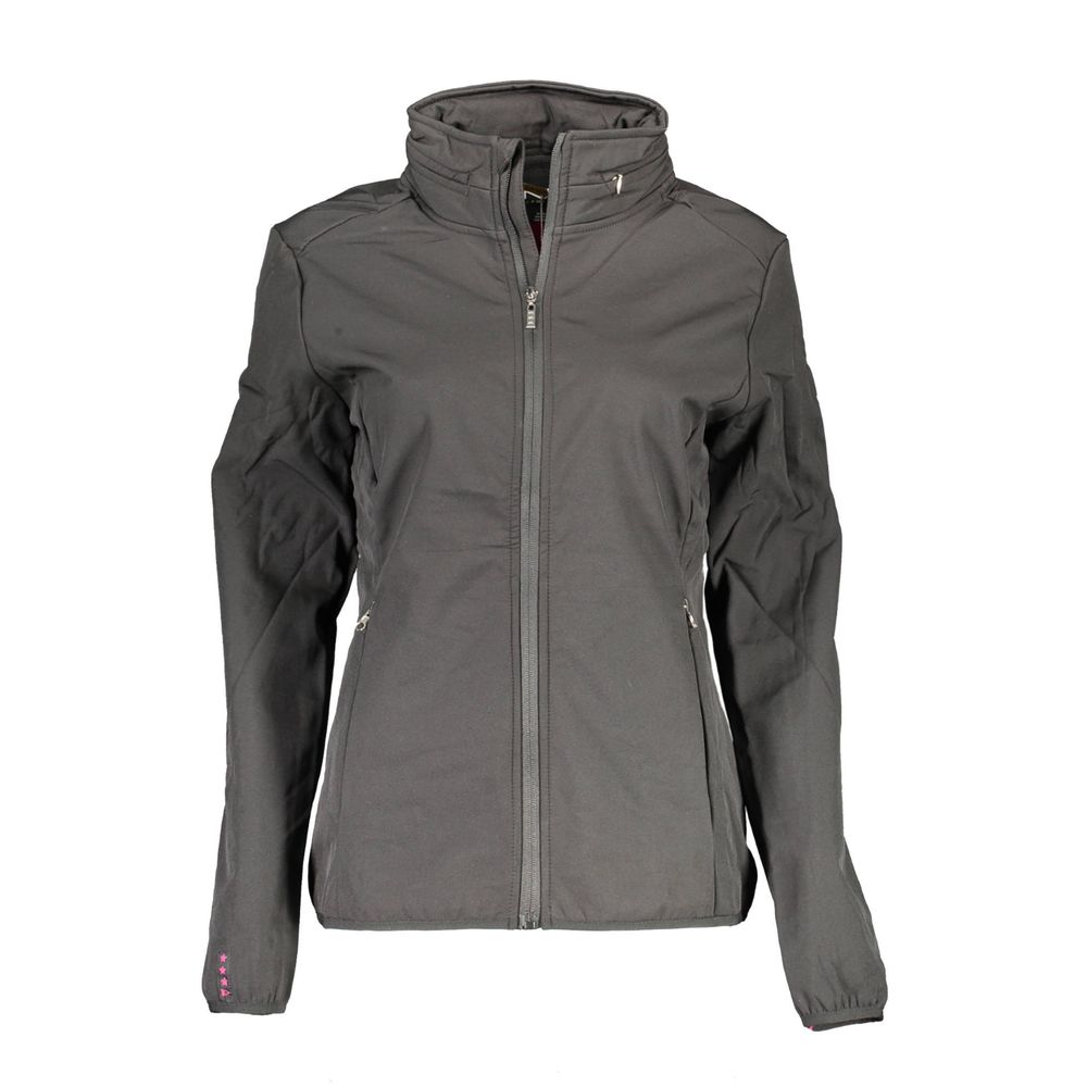 Black Polyester Jackets & Coat