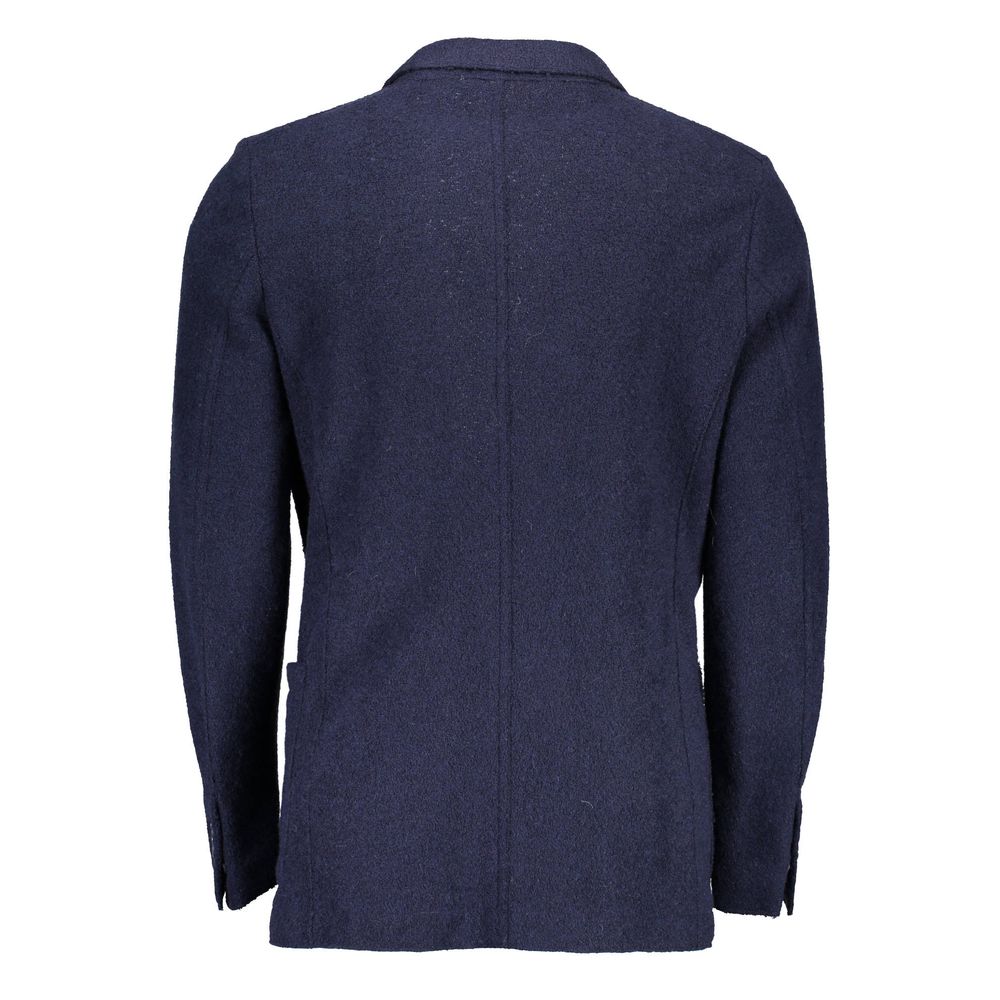 Blu Wool Men Jacket