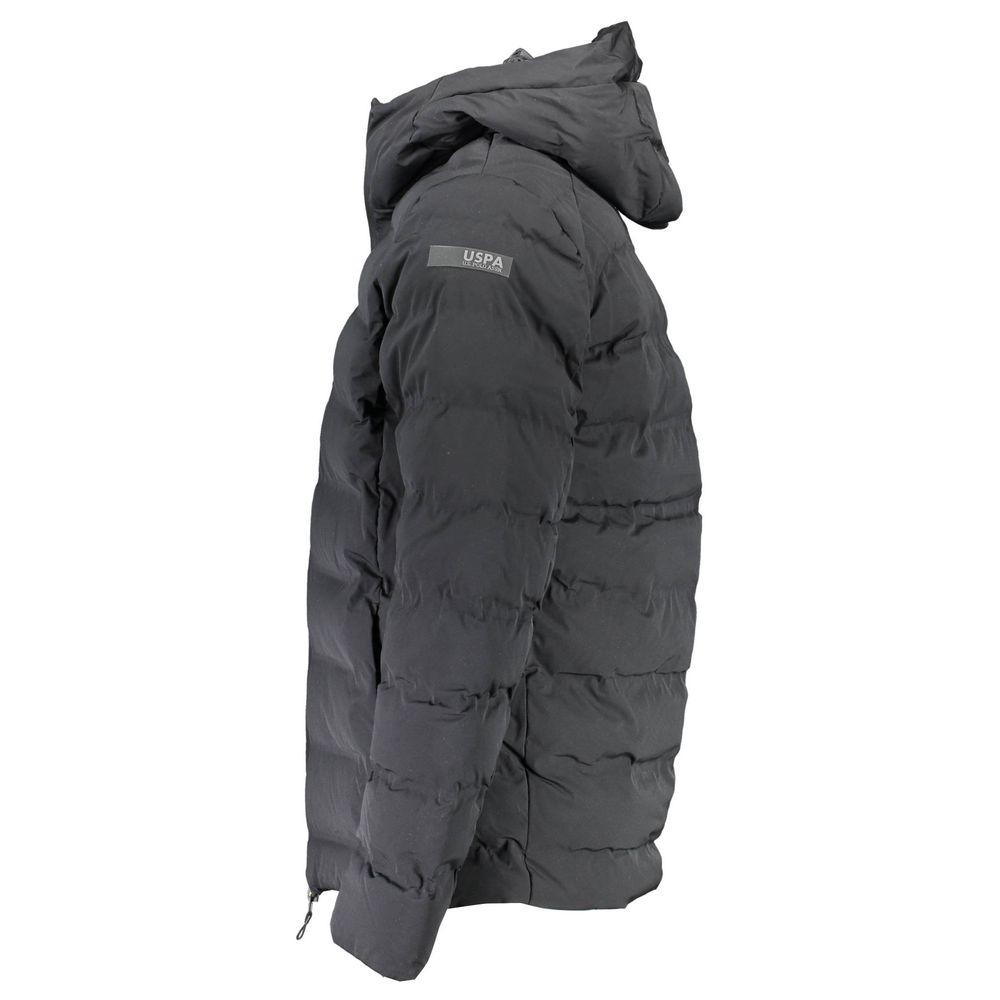 Black Elastane Mens Jacket