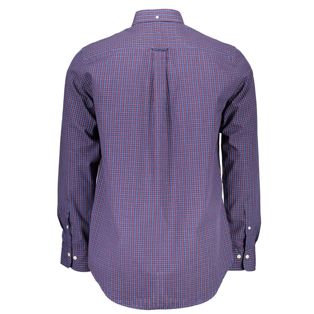 Blue Cotton Men Shirt